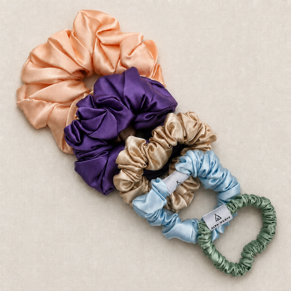 Radiance Collection — Mulberry Silk Scrunchie Set of 5