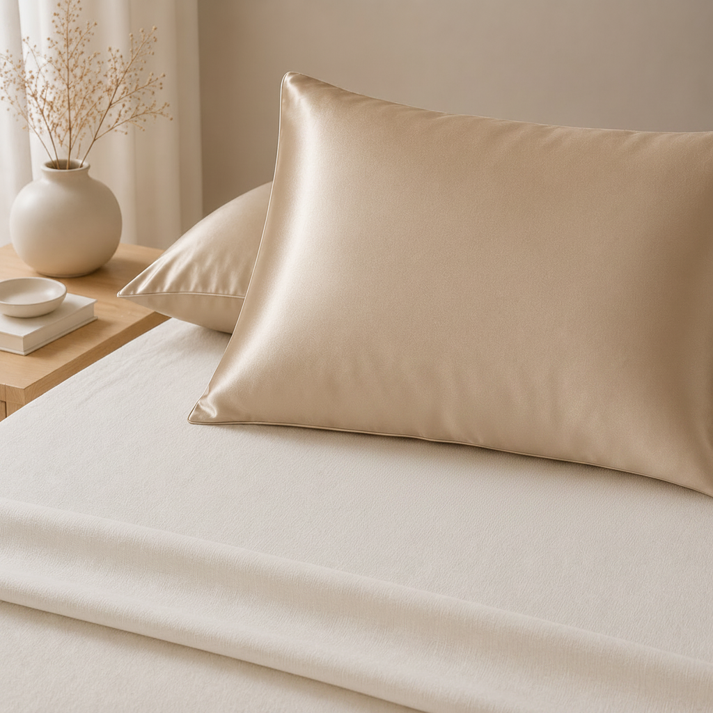 22 Momme Mulberry Silk Pillowcase – Envelope – Champagne Gold