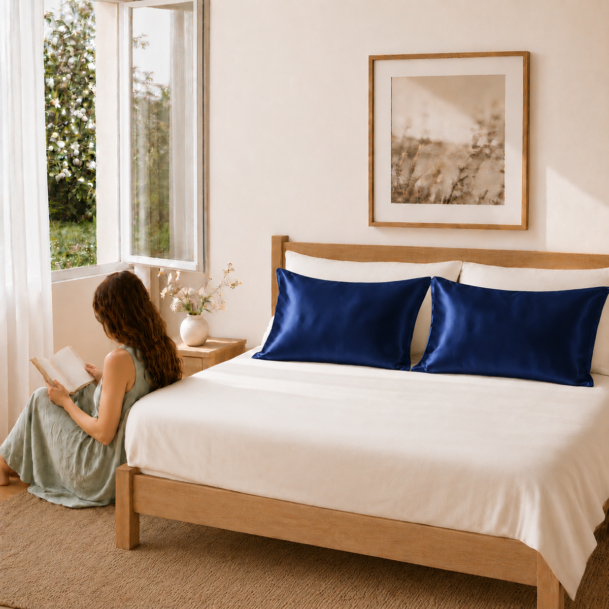 22 Momme Mulberry Silk Pillowcase – Hidden Zip – Midnight Dusk