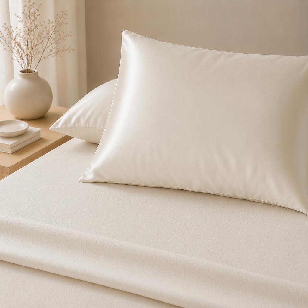 22 Momme Mulberry Silk Pillowcase – Hidden Zip – Soft Ivory