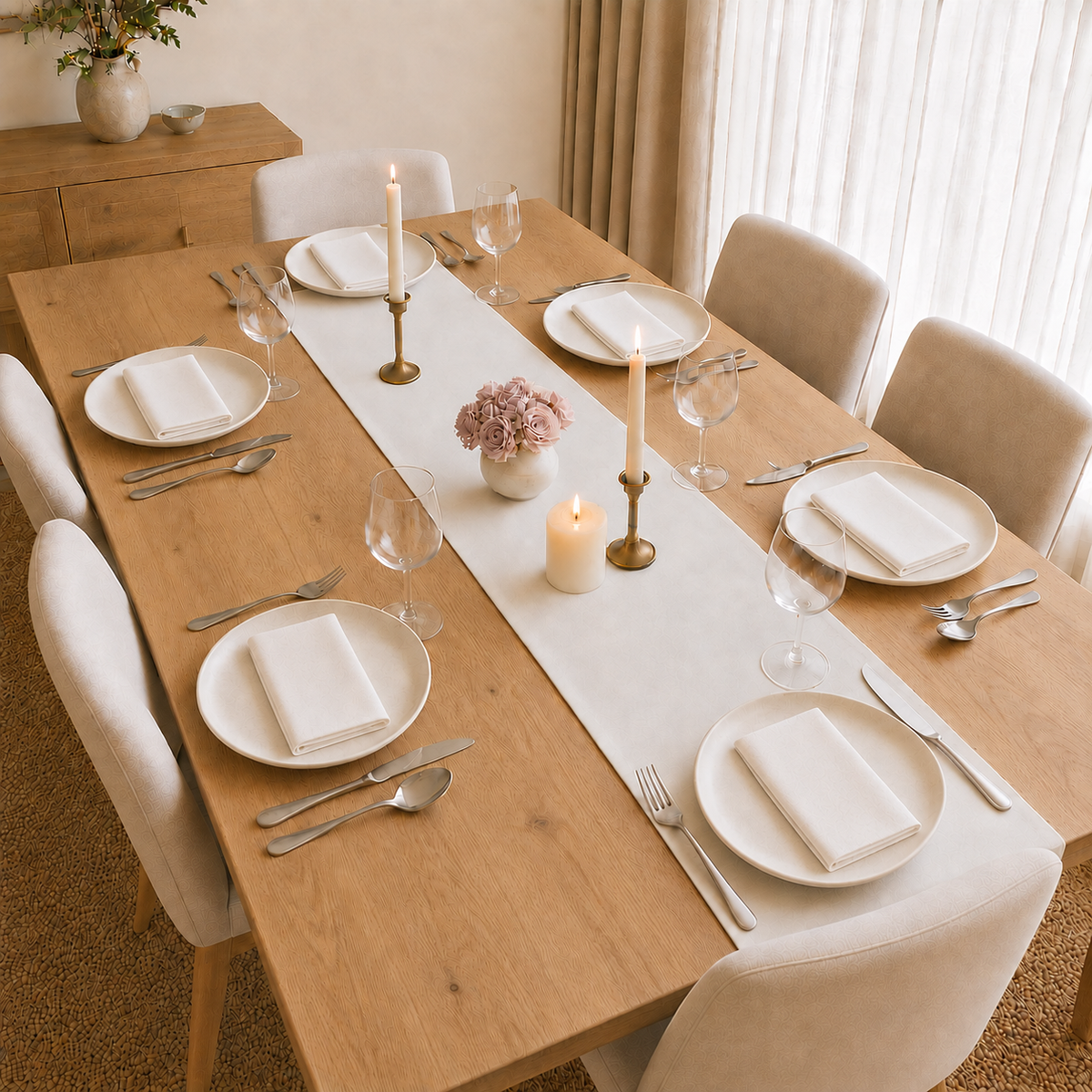 Organic Cotton Gathering Table Set