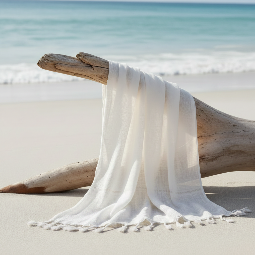 Powder Sky Serenity — Linen & Mulberry Silk