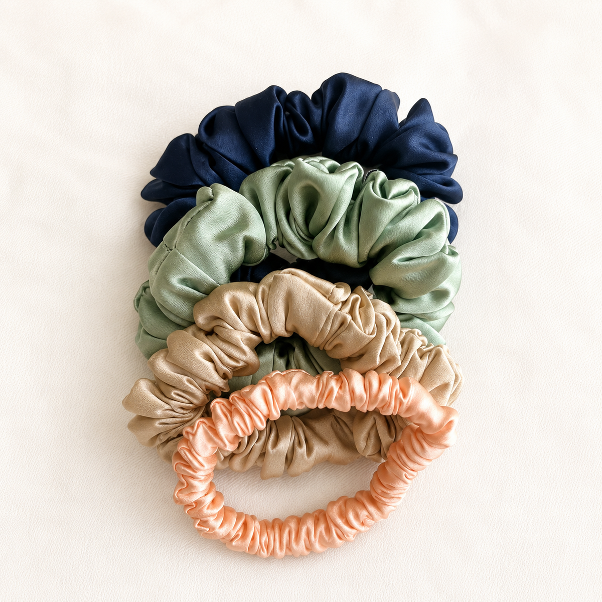 Statement Collection — Mulberry Silk Scrunchie Set of 4