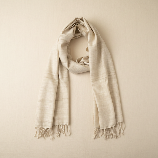 Peace Silk Scarf – Natural
