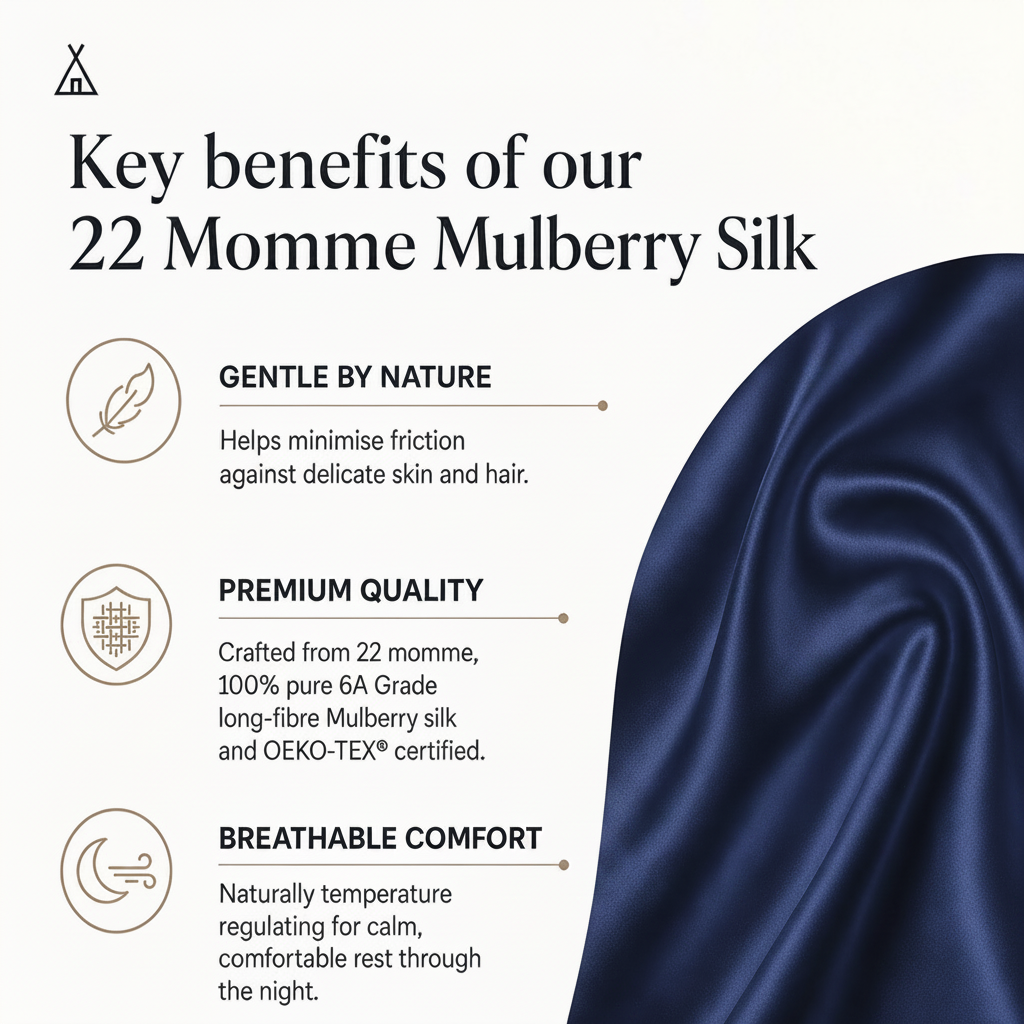 Mulberry Silk Eye Mask - 22 Momme - Midnight Dusk