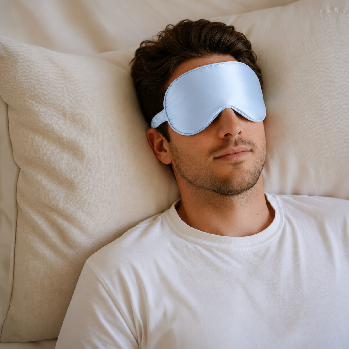 Mulberry Silk Eye Mask - 22 Momme - Powder Sky