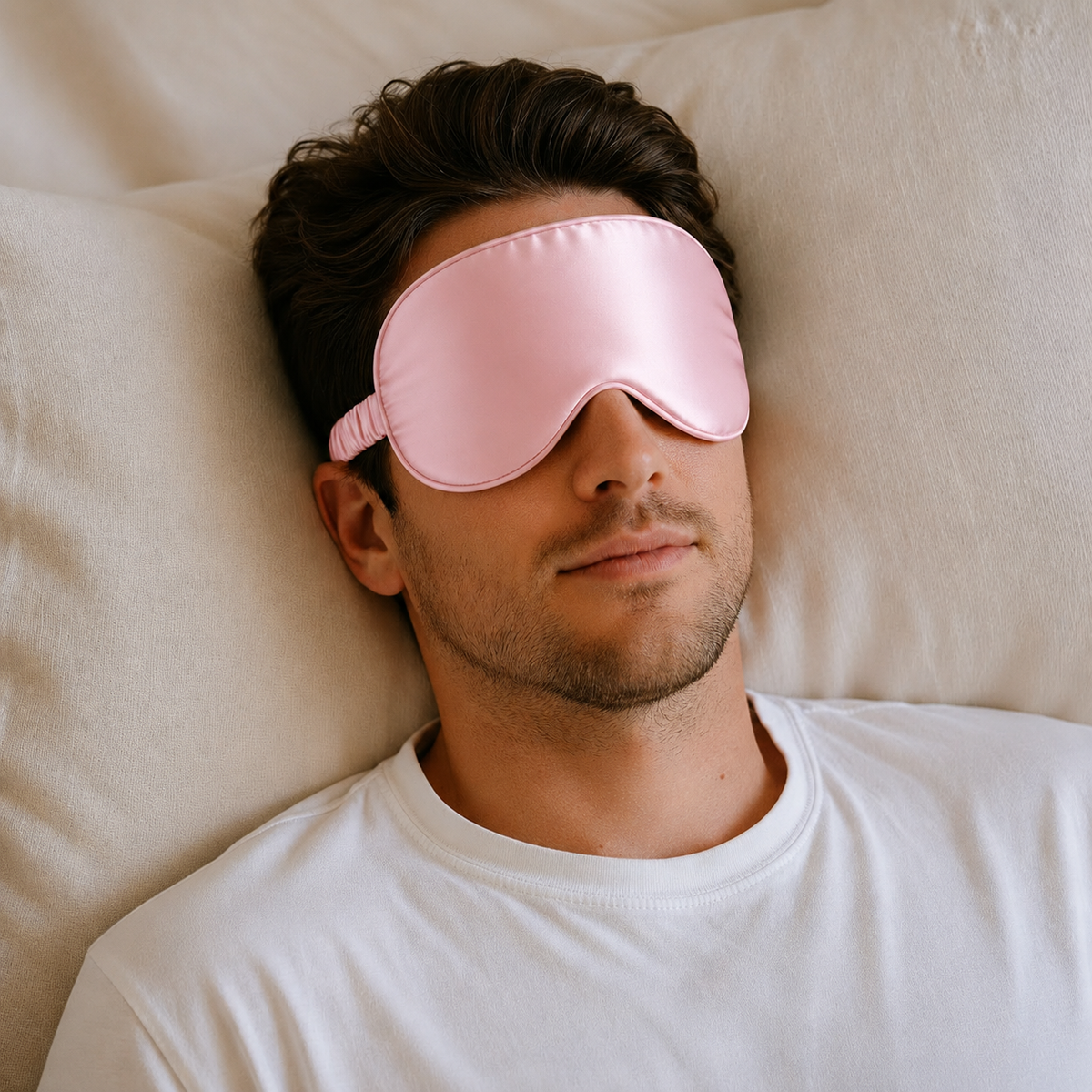 Mulberry Silk Eye Mask - 22 Momme - Rose Quartz