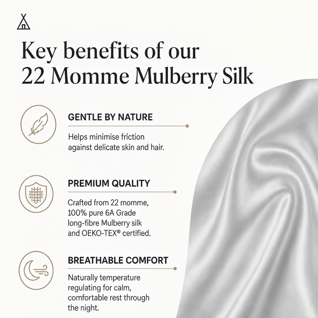 Mulberry Silk Eye Mask - 22 Momme - Silver Mist