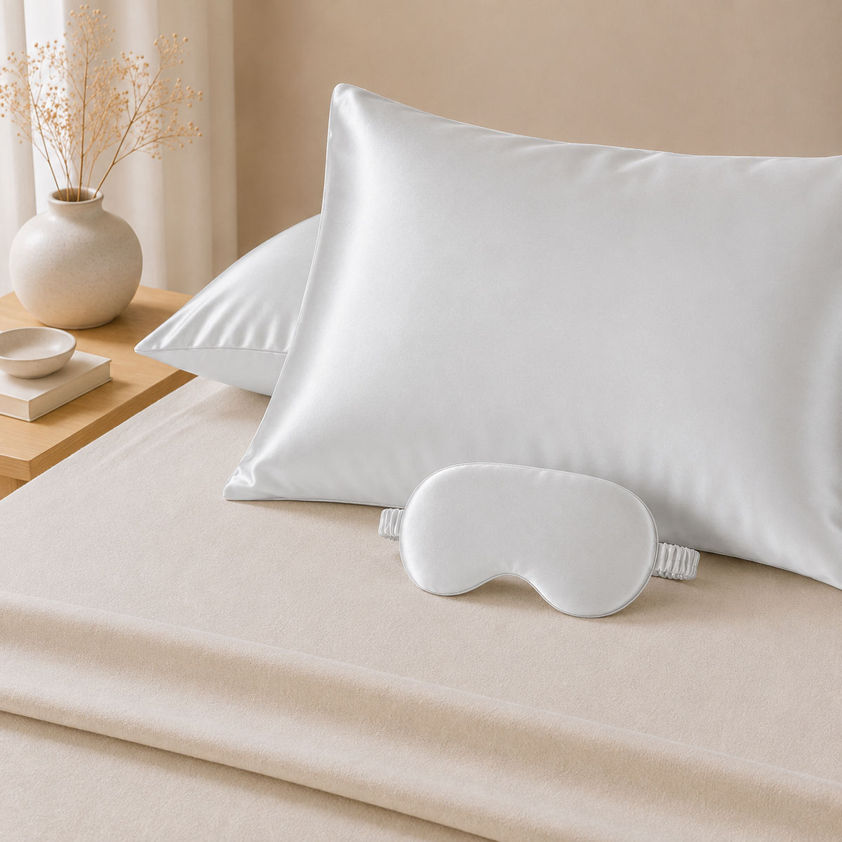 Mulberry Silk Eye Mask - 22 Momme - Silver Mist
