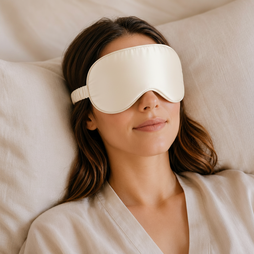 Mulberry Silk Eye Mask - 22 Momme - Soft Ivory