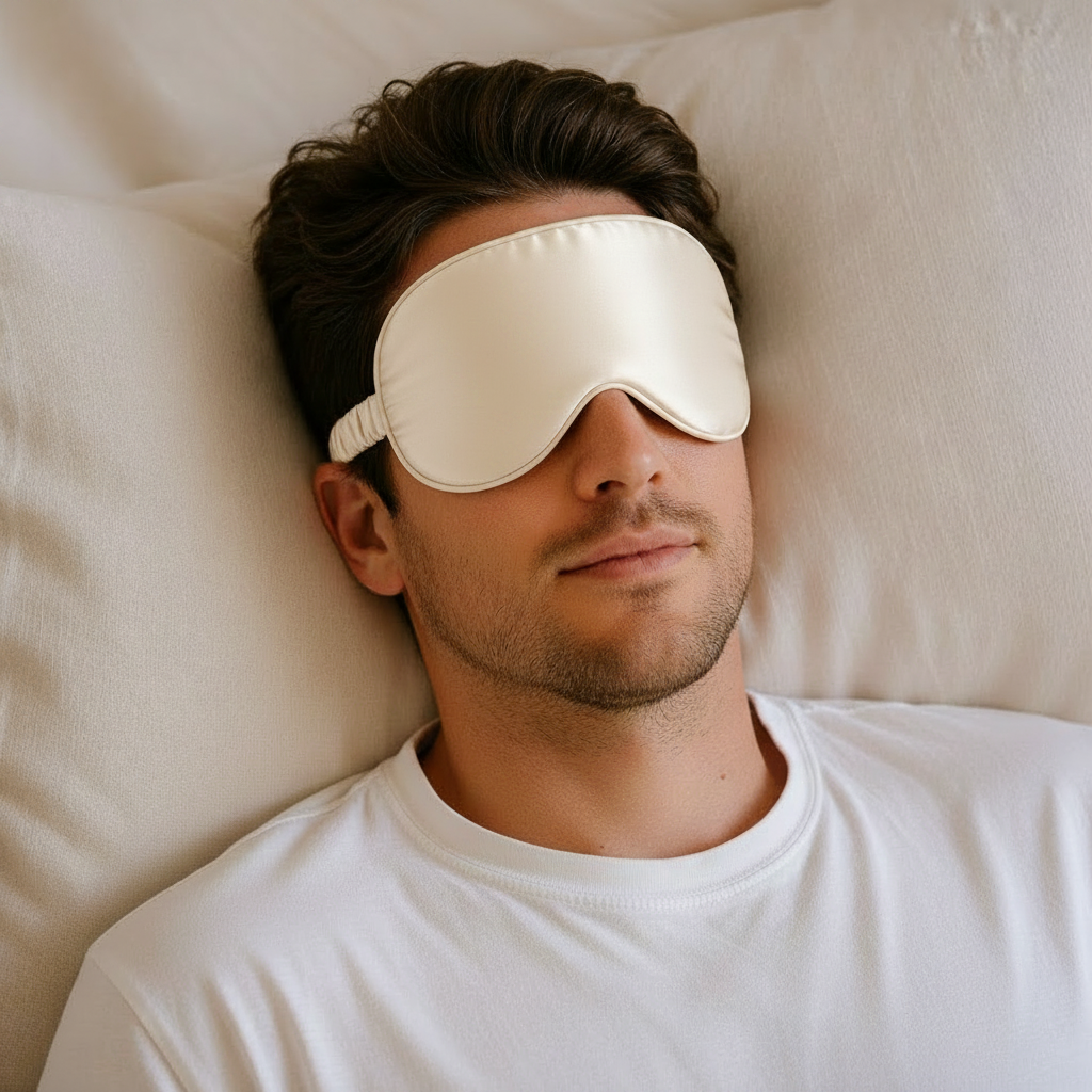 Mulberry Silk Eye Mask - 22 Momme - Soft Ivory
