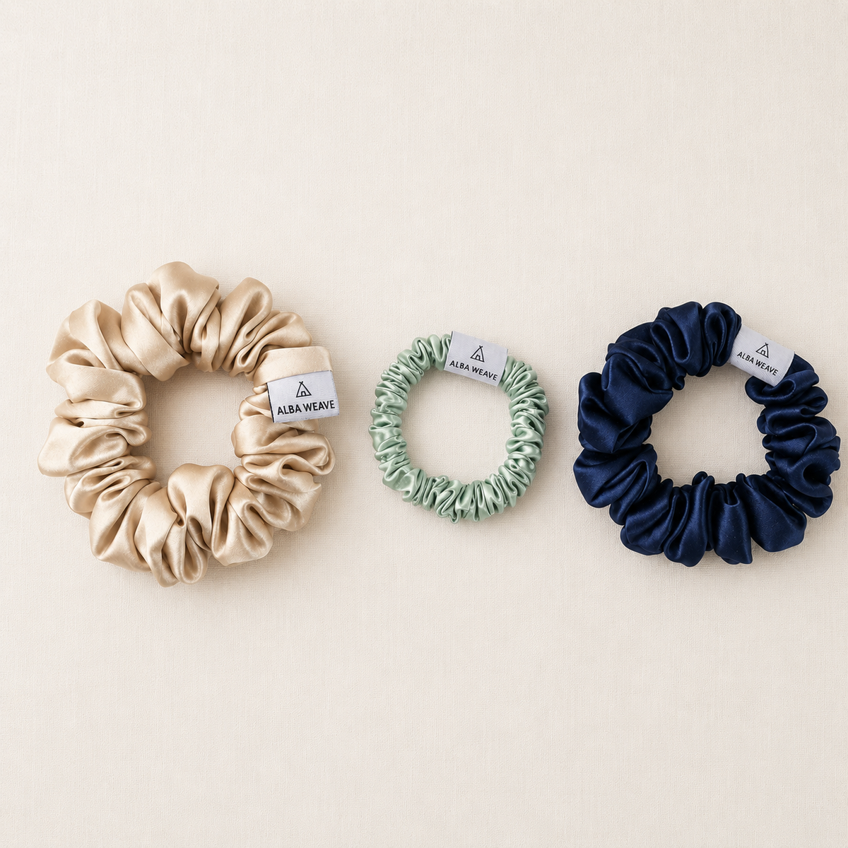 Everyday Edit — Mulberry Silk Scrunchie Set of 3
