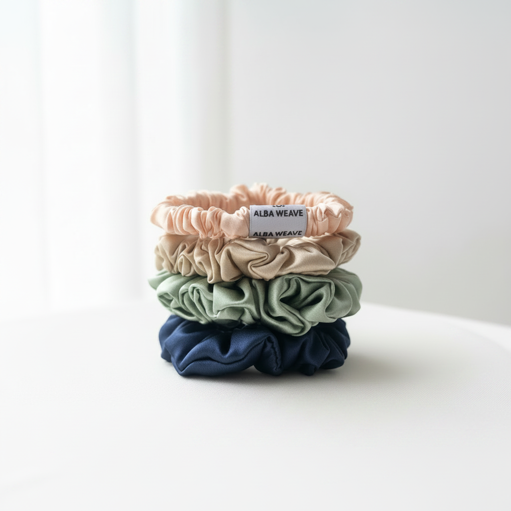 Statement Collection — Mulberry Silk Scrunchie Set of 4