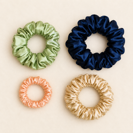 Statement Collection — Mulberry Silk Scrunchie Set of 4